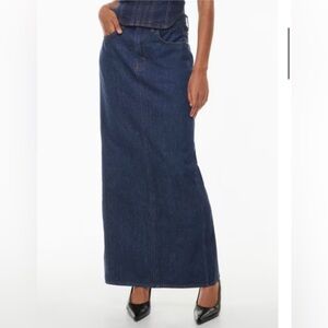 Aritzia denim maxi skirt.